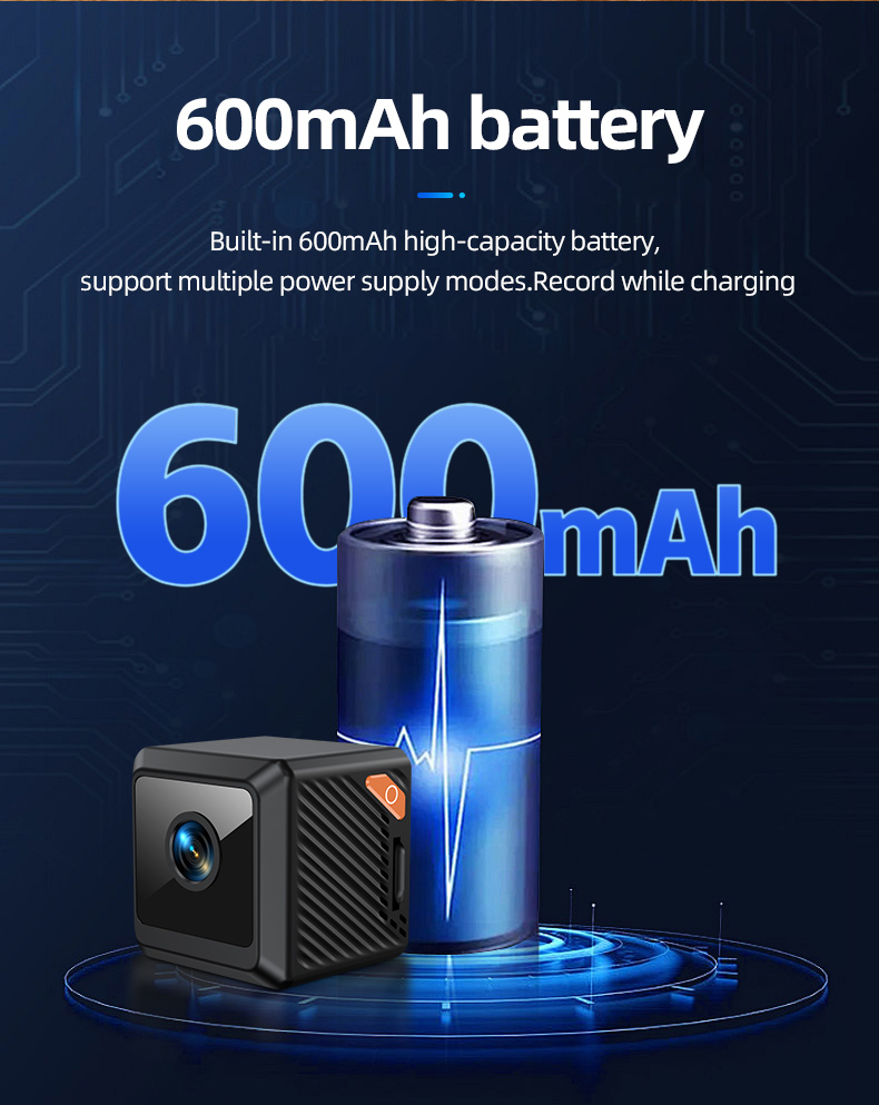  mini WiFi camera with rechargable battery