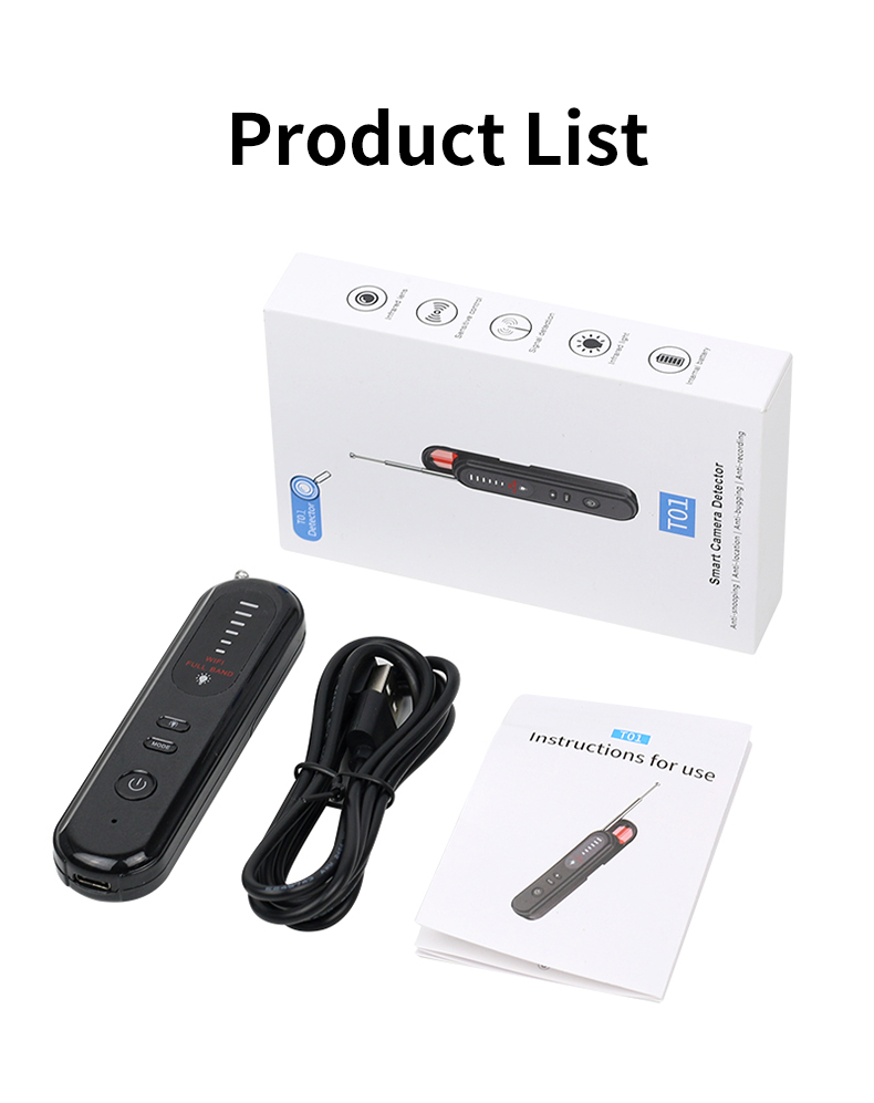camera detector package box and accessories