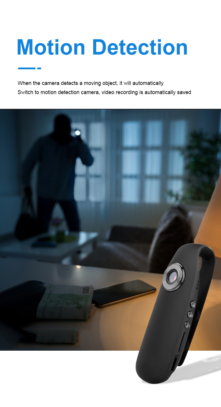 HD 1080P video quality comparison with motion detection icon overlay