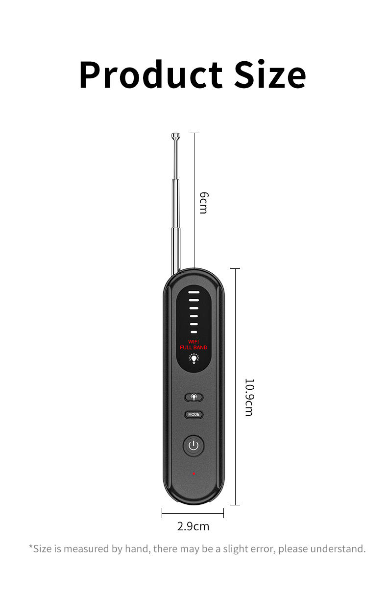camera detector size