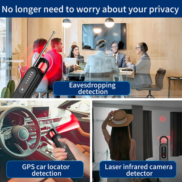 T01 Spy Camera Detector – Ultimate 4-in-1 Anti-Surveillance Device with Infrared, RF & Magnetic Detection - Image 6