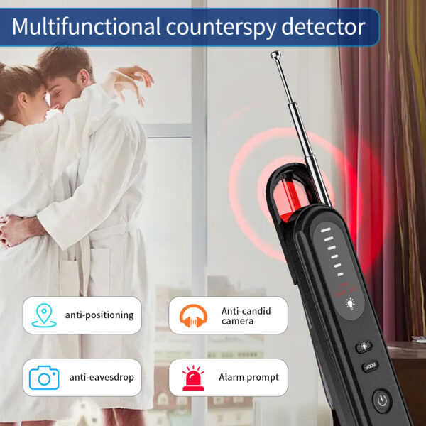 T01 Spy Camera Detector – Ultimate 4-in-1 Anti-Surveillance Device with Infrared, RF & Magnetic Detection - Image 3
