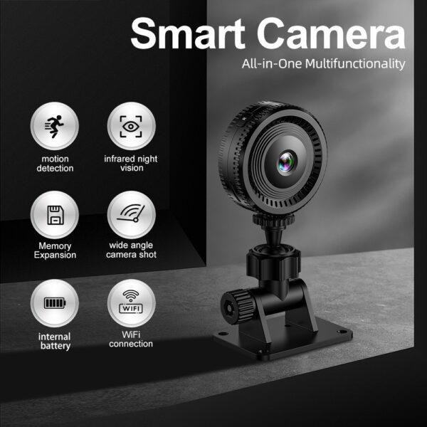 Ultimate Portable Mini Security Camera with WiFi, Motion Detection & Infrared Night Vision Reliable Camera C8 - Image 2